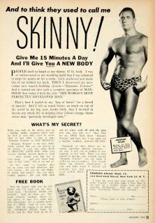 1950 Ad Charles Atlas 115 East 23rd Street New York Body Workout 