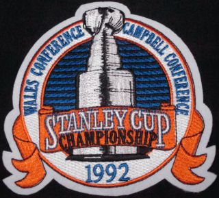 1992 NHL Hockey Stanley Cup Jersey Patch Pittsburgh Penguins Chicago 