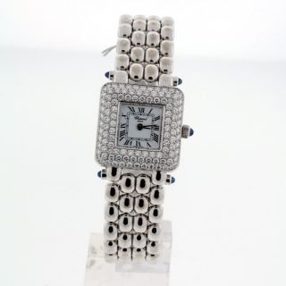 chopard classic 18k white gold ladies diamond watch