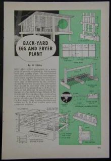 Chicken Coop Egg and Fryer Poultry Plant How to Build Plans