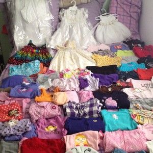    Girl 9 12 Months Clothing Lot Dresses Onsies Pants Childrens Place