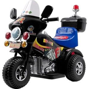 Police Chopper Kids Ride on Black Motorcycle Battery Power 3 Wheels 