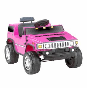 Kids Battery Powered Ride on Toy Pink Girls Hummer 6V Volt Car SUV 