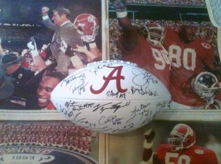 1992 Alabama National Champions Signed Football Merry Christmas
