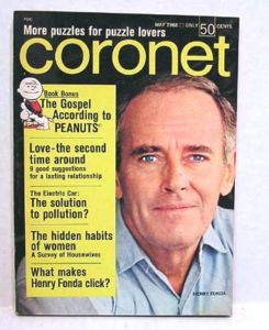 May 1968 Coronet Magazine Peanuts Charles M Schulz