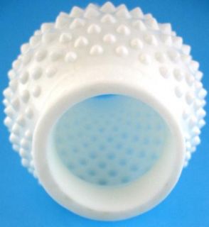   Milk Glass Hobnail Ruffle Top Chimney Ware 3998 2 Fitter