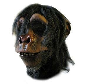 Chimpanzee Monkey Chimp Ape Latex Adult Halloween Mask Action Mouth 