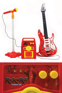 Guitar Microphone Amplifier Toys Kids Karaoke Electric Rock Band Boy 