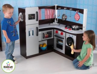 New Childrens Kids Wooden Wood Pretend Play Grand Corner Kitchen 