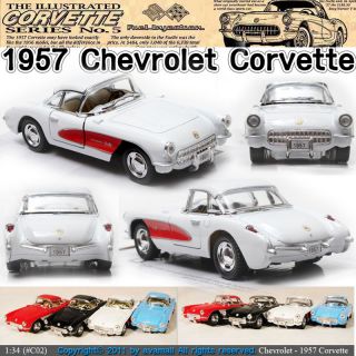 1957 Chevrolet Corvette 1 34 5 Color Selection Diecast Mini Car 
