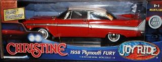 Ertl Diecast Car 1958 Plymouth Fury Movie Christine Red White 1 18 