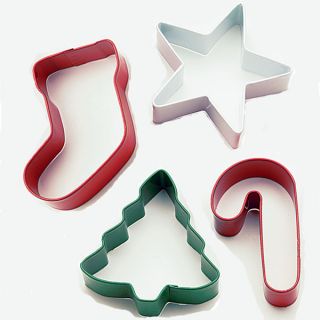 Wilton Jolly Shapes Metal Cookie Cutter Set Christmas