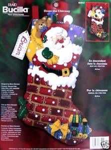   Down The Chimney Felt Christmas Stocking Kit Factory Direct