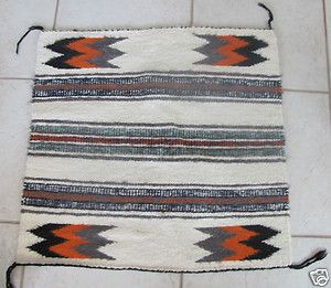Vintage Fabulous 1920s Wool 32 Square Chinle Pattern Navajo Wool 