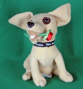 Taco Bell Yo Quiero Chihuahua Dog with Rose in His Mouth and Taco Bell 