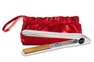 Chi Flat Iron Chromatic Silver with Red Clutch Brand New