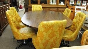 Chromcraft Retro Dinette Set with 6 Chairs