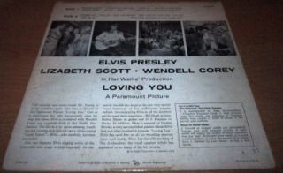 RARE 1957 LP Elvis Presley Loving You on RCA Victor LPM 1515 Mono 