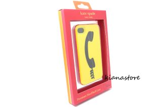 Free Screen Film Kate Spade Yellow Telephone Chat iPhone 4 4S Case 