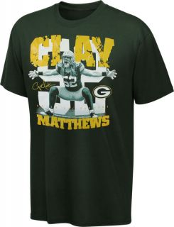 Green Bay Packers Green Reebok Clay Matthews Sackmaster T Shirt