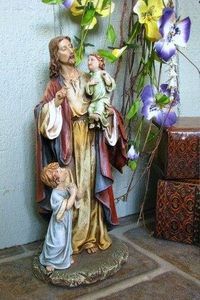 10 5 Jesus w Children Resin Statue Nursery Teacher Mom