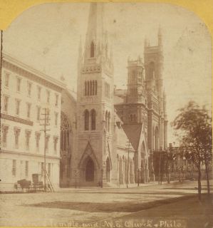 PHILADELPHIA SV   Temple & ME Church 1870s RARE