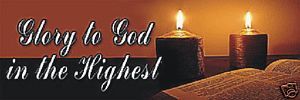 Bible Candles Religious Church Christmas Banner Sign