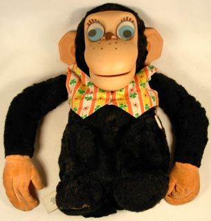 Vintage 1964 Chester OChimp Pullstring Talking Monkey Mattel Toy 
