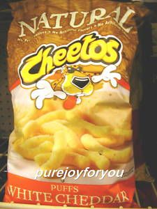 Cheetos Natural White Cheddar Cheese Puffs Snack Chips