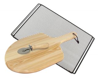 Wolfgang Puck Pizza Cutter Wire Rack and Pizza Board