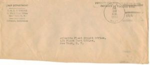 USS Chemung AO 30 Naval Cover 1944 WWII