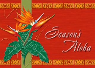 12 Hawaiian Holiday Card Hawaii Christmas Season Floral