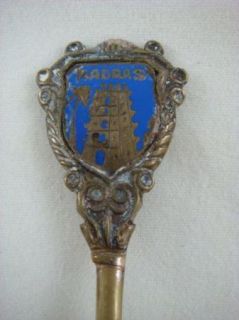 Vintage Antique Sterling Silver Spoon Madras India Souvenir Salt Spoon 