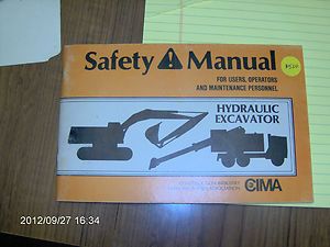    users operators and maintenance personnel HYDRAULIC EXCAV by CIMA