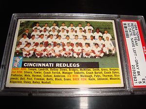 1956 Topps GB 90 PSA 5 Cincinnati Redlegs Team Name Left No Date 821 