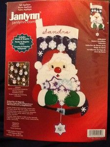Janlynns Santas Snowflake Collection Felt Christmas Stocking Kit