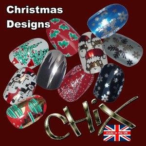 Chix Nail Wraps Foils Christmas Finger Toes Trendy Vinyl Art Nails 
