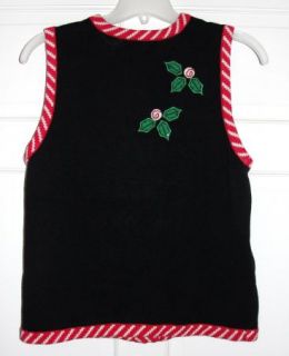 Hilarious Reindeer Bells Bows Ugly Christmas Sweater Vest Mens Womens 