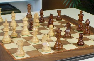 Staunton Chess Set Gold Rosewood 3 75 Deluxe Board