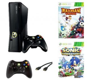 Xbox 360 4GB Console Bundle with 2 Games &HDMICable —