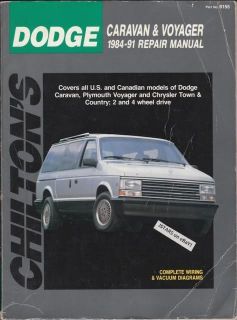  Dodge Caravan Plymouth Voyager Chrysler T C Van Repair Manual