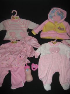 Chou Chou Baby Doll Clothes Lot Bottle Pacificer Also Clothes Hangers