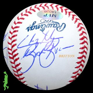 2012 Baltimore Orioles Team Signed Auto Baseball Ball Adam Jones COA