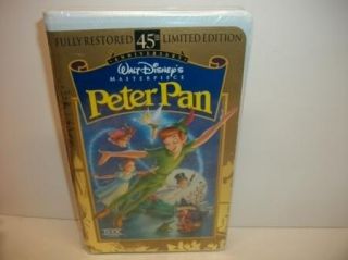 New sealed   Walt Disney   Peter Pan   VHS Kids Movie   45th