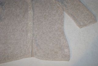 EDDIE BAUER Womens Mesh Knit Beige Cardigan Size M Medium 8 10