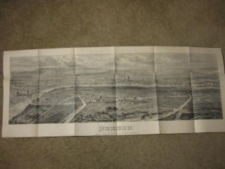1861 HUGE PANORAMA MAP CITY VIEW OF LONDON   55 X 22