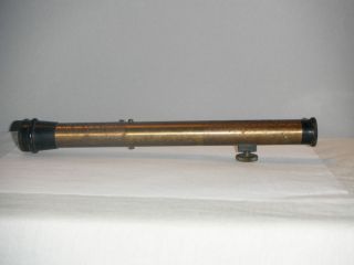 Antique Civil War Era Brass Spyglass Rifle Scope with cross hairs