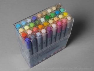 Copic Ciao Marker Set 36 C Brush Chisel Tip Markers in Clear Case