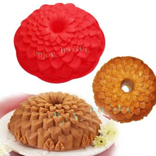 Chrysanthemum Flower Cake Bundt Pan Bread Bakeware Silicone Mold