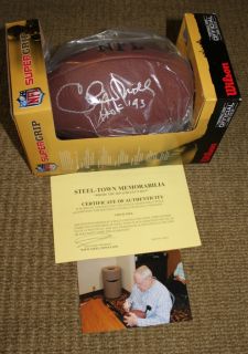 Pittsburgh Steelers Chuck Noll Autographed Football
